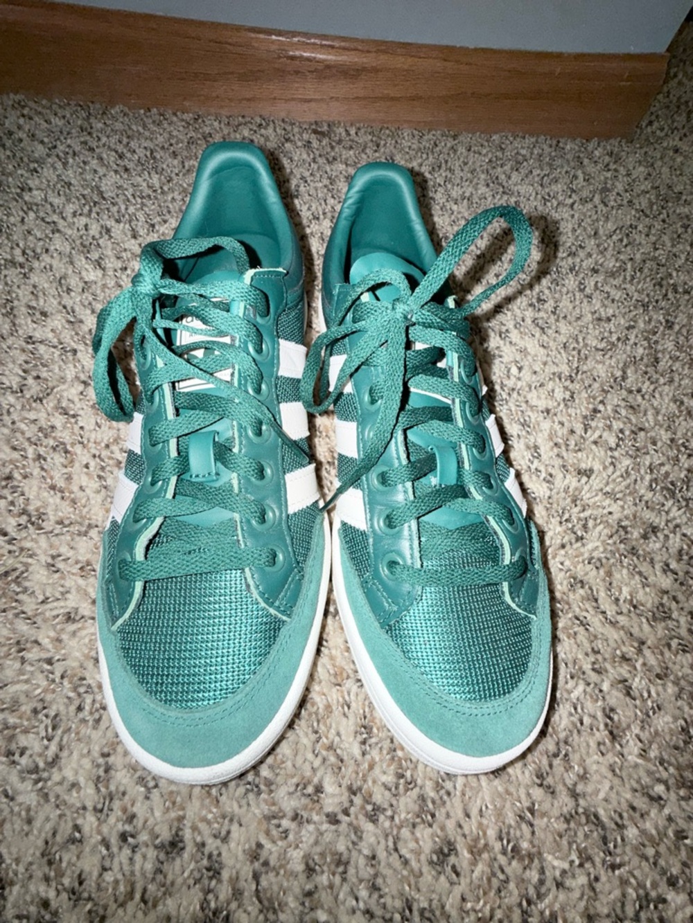 Adidas Classic Green Athletic Sneakers